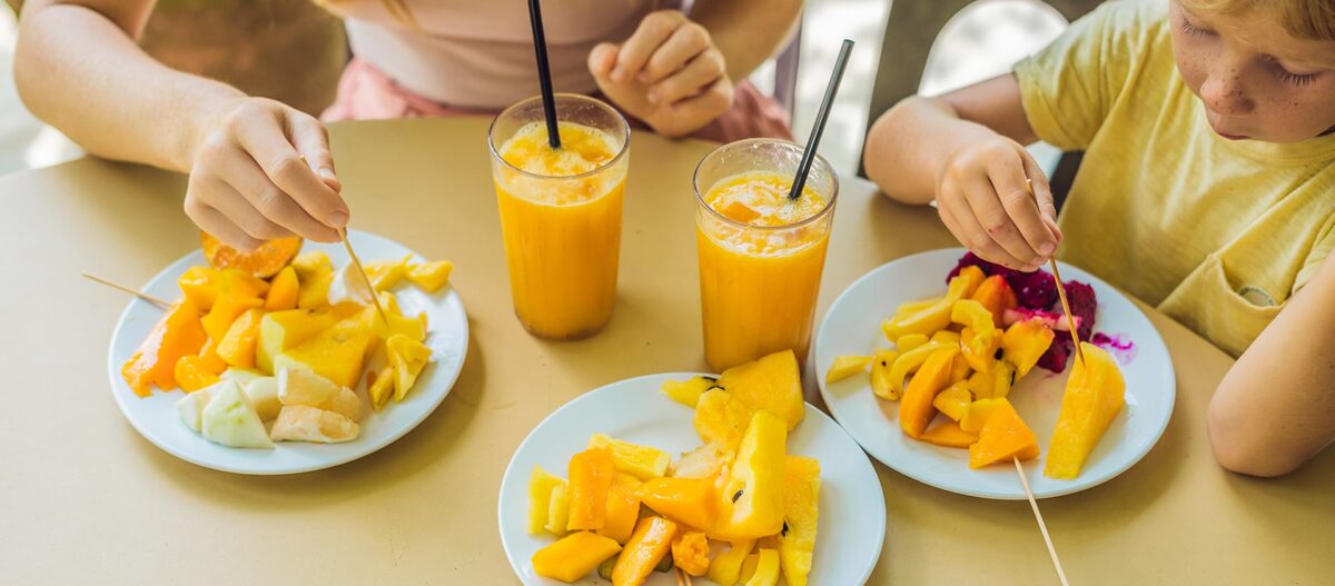 Fruta cortada lista para consumir