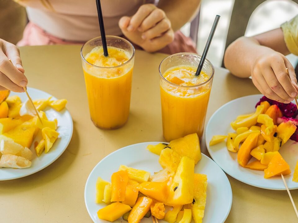 Fruta cortada lista para consumir